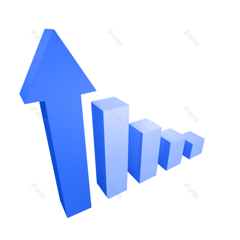 箭头图片,图表元素,蓝色PNG,蓝色背景免抠素材